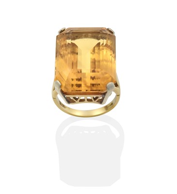 Lot 2376 - A Citrine Ring