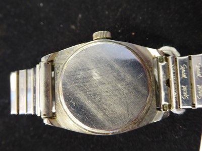 Lot 2189 - A Stainless Steel Tonneau Shaped Wristwatch
