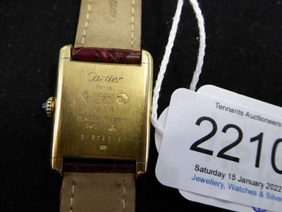 Lot 2210 - A Lady's Silver Plated Rectangular Wristwatch