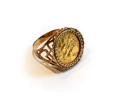 Lot 145 - A half sovereign dated 1982 mounted as a ring,...