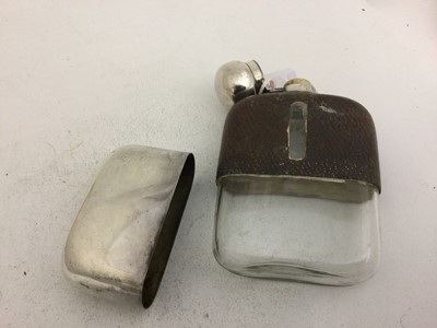 Lot 2125 - A George V Silver-Mounted and Leather Covered...