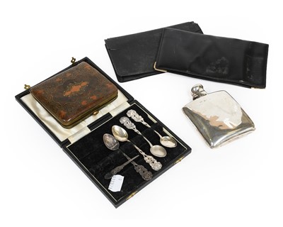 Lot 275 - A Collection of Items, including: a silver hip...