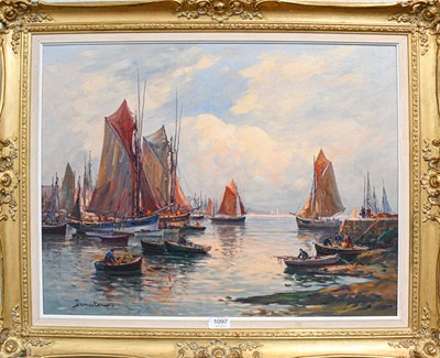 Lot 435 - Eugene Demester (1914-1984) Boats off the...