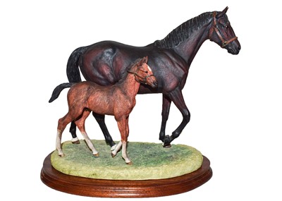 Lot 75 - Border Fine Arts 'Thoroughbred Mare and Foal' (Walking)