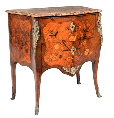 Lot 332 - A Louis XV Style Rosewood, Kingwood and...