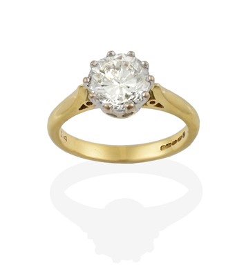 Lot 2307 - An 18 Carat Gold Diamond Solitaire Ring, the...