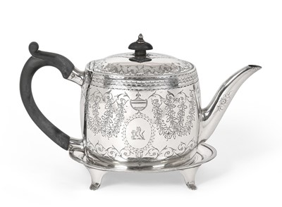 Lot 2007 - A George III Provincial Silver Teapot and an...