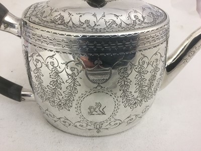 Lot 2007 - A George III Provincial Silver Teapot and an...