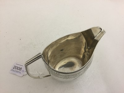 Lot 2008 - A George III Silver Teapot and Stand and an...
