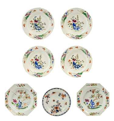Lot 610 - A Set of Four Bow Porcelain Plates, circa 1755,...
