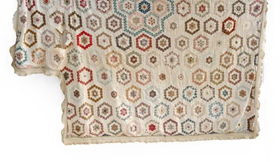Lot 2125 - 19th Century Cotton Patchwork Bed Cover,...