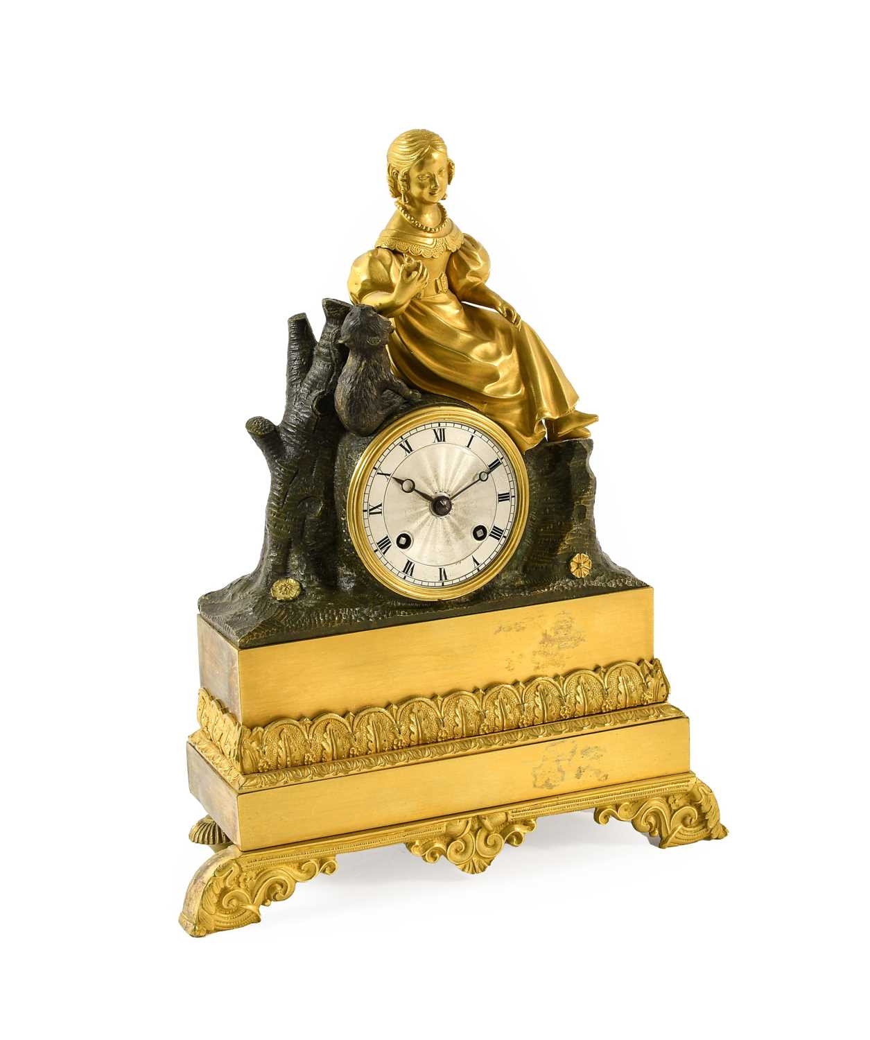 Lot 1085 - A Gilt Metal Striking Mantel Clock, circa 1840,...
