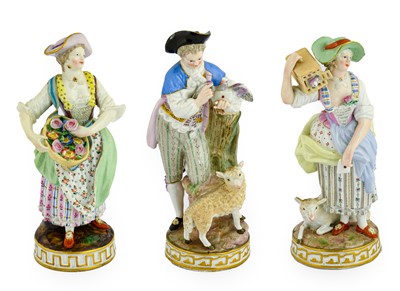 Lot 80 - A Pair of Meissen Porcelain Figures of a...