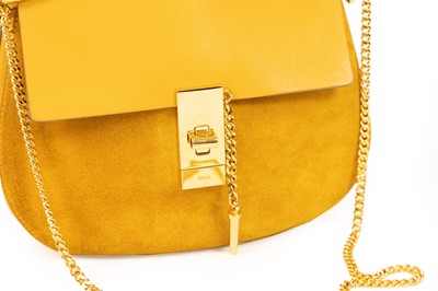 Lot 3046 - Chloe Yellow Ochre Leather and Suede Drew Bag,...