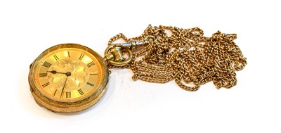 Lot 191 - A gold pocket watch, the London Manufacturing...
