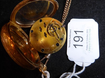 Lot 191 - A gold pocket watch, the London Manufacturing...