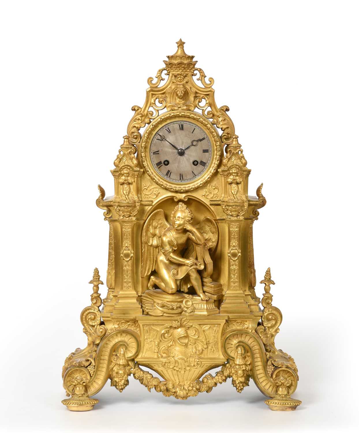 Lot 131 - A French Ormolu Striking Mantel Clock, signed...
