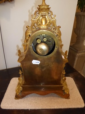 Lot 131 - A French Ormolu Striking Mantel Clock, signed...