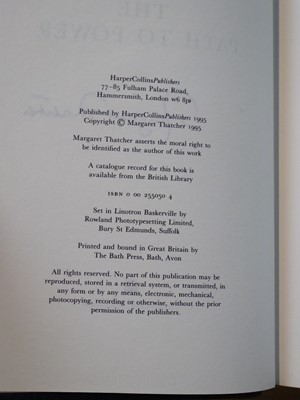 Lot 201 - Thatcher (Margaret). The Downing Street Years [and] The Path to Power, 1993-5, signed editions
