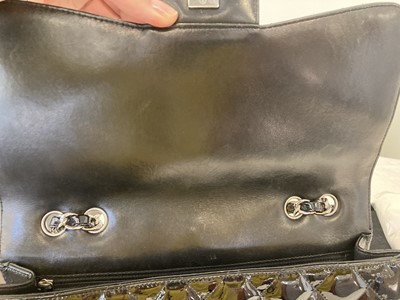 Lot 3061 - Chanel Black Patent Uni Classic Handbag with...