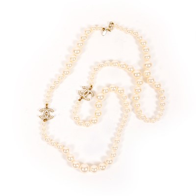 Lot 3043 - A Simulated Pearl Necklace, by Chanel,...