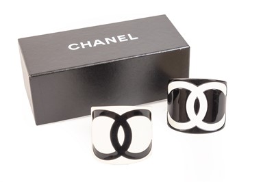 Lot 3025 - Two Resin Cuff Bracelets, by Chanel, one with...
