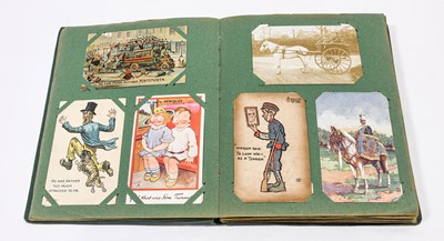 Lot 353 - Six postcard albums and a small box containing...