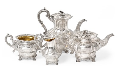 Lot 2089 - A Four-Piece Victorian Silver Tea and...