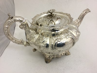 Lot 2089 - A Four-Piece Victorian Silver Tea and...