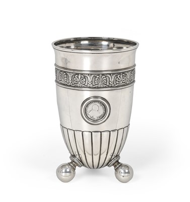 Lot 2068 - A Russian Silver Vase, by Faberge, With...
