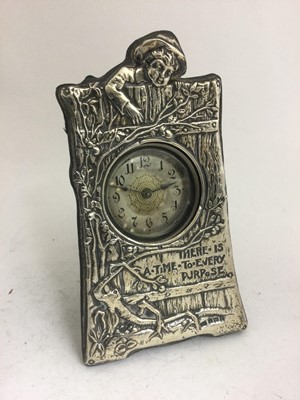 Lot 2139 - An Edward VII Silver-Mounted Timepiece