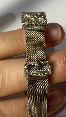 Lot 2261 - A Lady's Diamond and Sapphire Cocktail Wristwatch