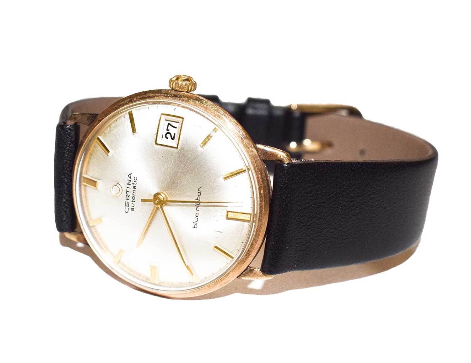Lot 149 - A 9 carat gold Certina wristwatch