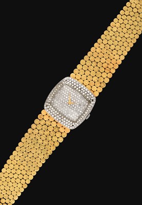 Lot 2220 - An 18 Carat Gold Diamond Set Wristwatch