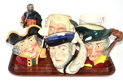 Lot 88 - Six Royal Doulton character jugs including the Pied Piper