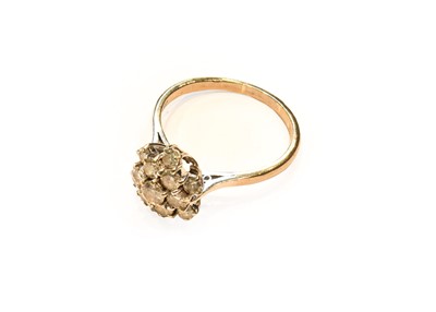 Lot 254 - A diamond cluster ring, the snowflake motif...