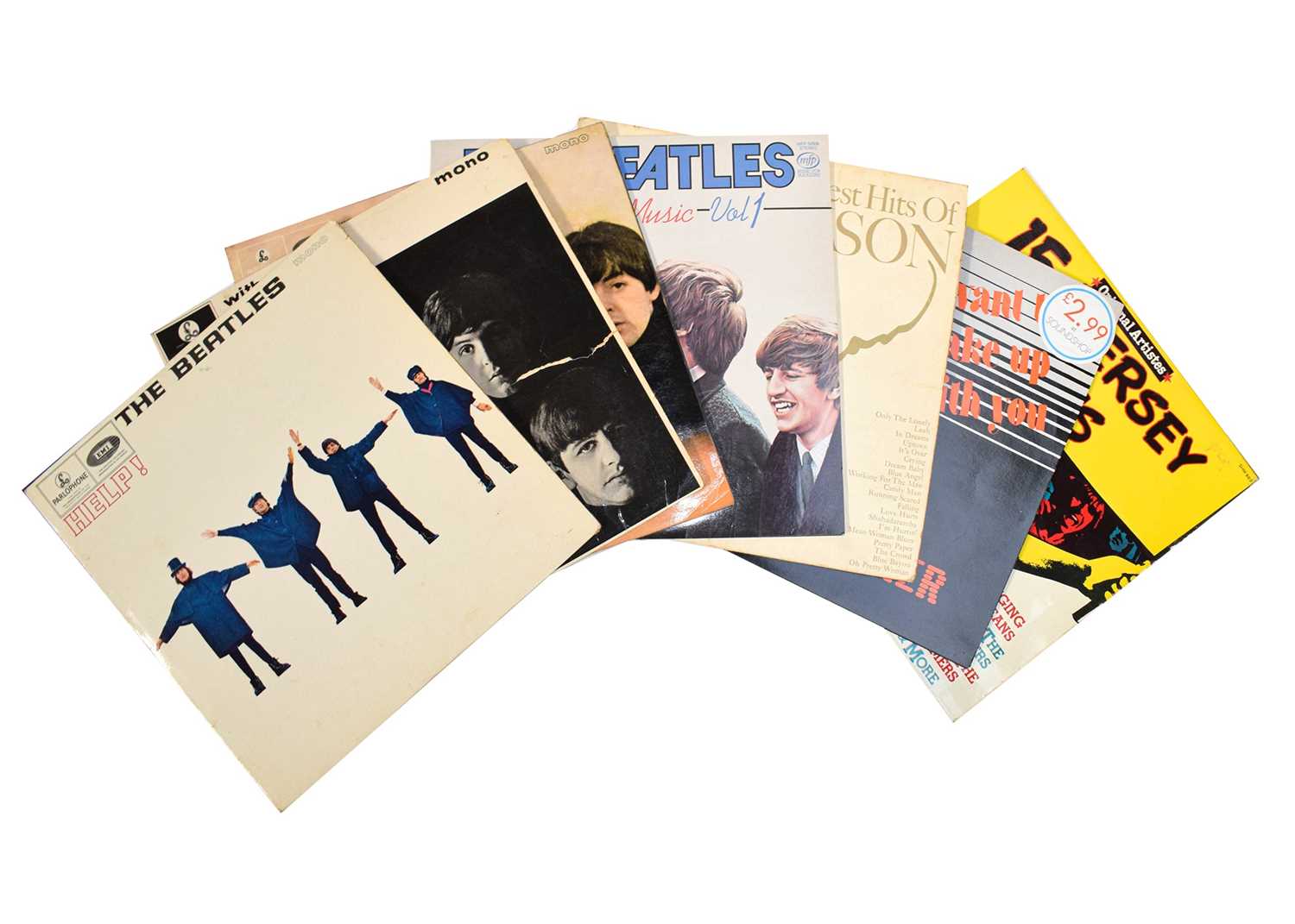 Lot 84 - The Beatles, three LP mono records, Help, With...