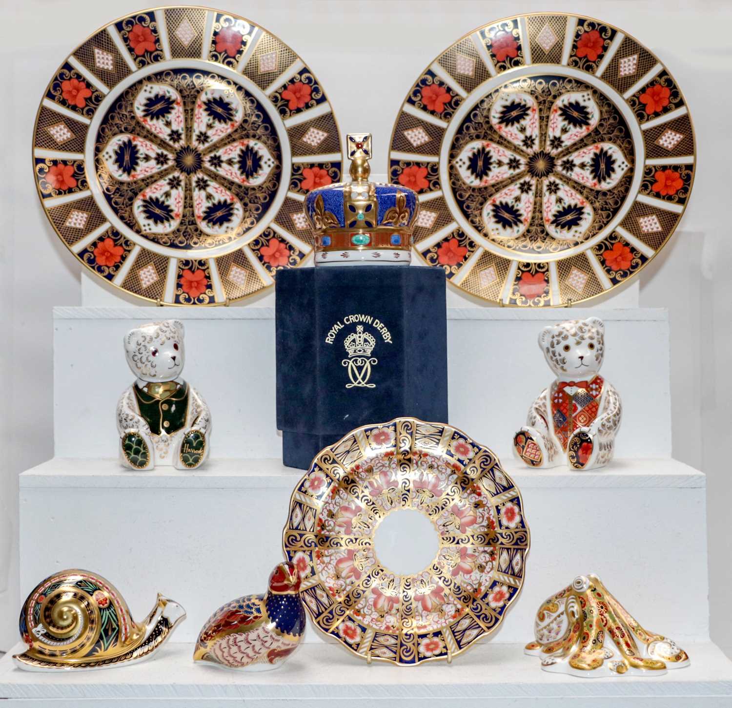 Lot 3 - Royal Crown Derby paperweights including...