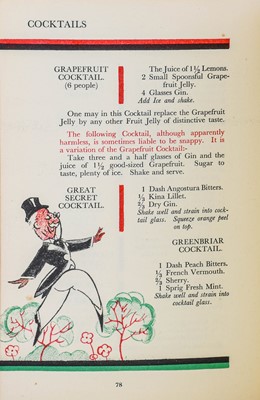 Lot 108 - Craddock (Harry). The Savoy Cocktail Book, 1st...