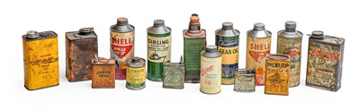 Lot 71 - Twelve Vintage Oil Canisters, to include Mobil...