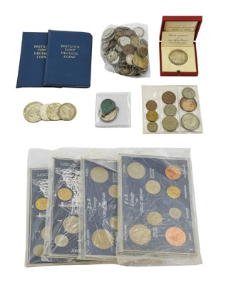 Lot 176 - Miscellaneous Foreign & UK Coins comprising:...