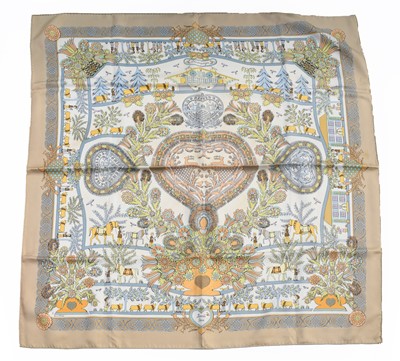 Lot 2264 - Hermes Silk Scarf 'Decoupages' Designed by...