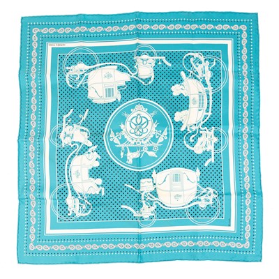 Lot 3002 - Hermès Silk Scarf, depicting four carriages to...