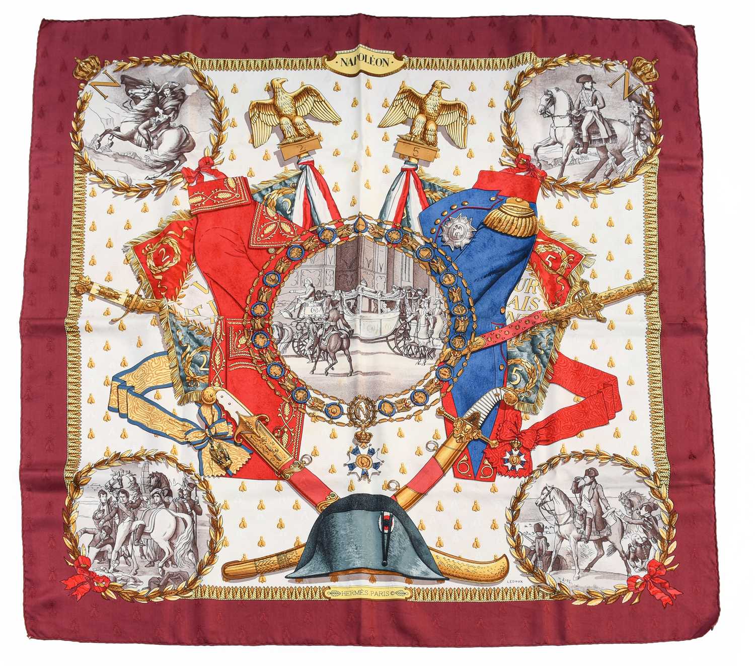 Lot 2266 - Hermes Silk Scarf 'Napoleon' Designed by