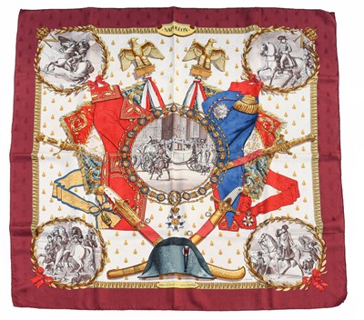Lot 2266 - Hermes Silk Scarf 'Napoleon' Designed by...