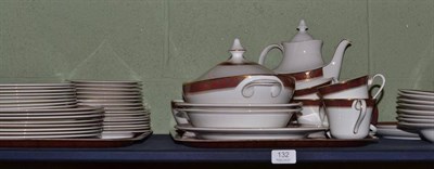 Lot 132 - A part service of Royal Doulton Martinique pattern dinnerware, including tureens, sauce boats etc