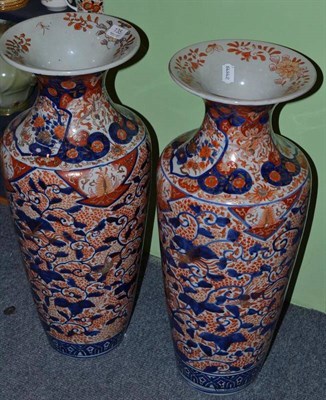 Lot 135 - A pair of Japanese Imari vases