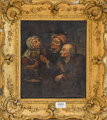 Lot 390 - 19th century oil on panel Dentistry scene 30cm...