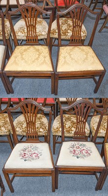 Lot 502 - A set of four 19th century mahogany dining chairs