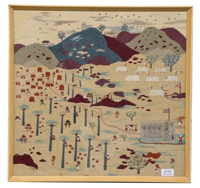 Lot 2173 - Late 19th Century Wool Work Picture Depicting...